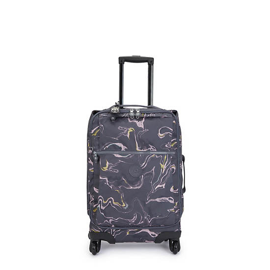 Kipling Darcey Small Printed Carry-On Rolling Koffers Blauw | België 1471OK